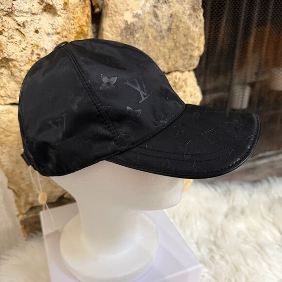 Monogram Shadow Black Nylon Baseball Cap Adjustable Strap main image 5